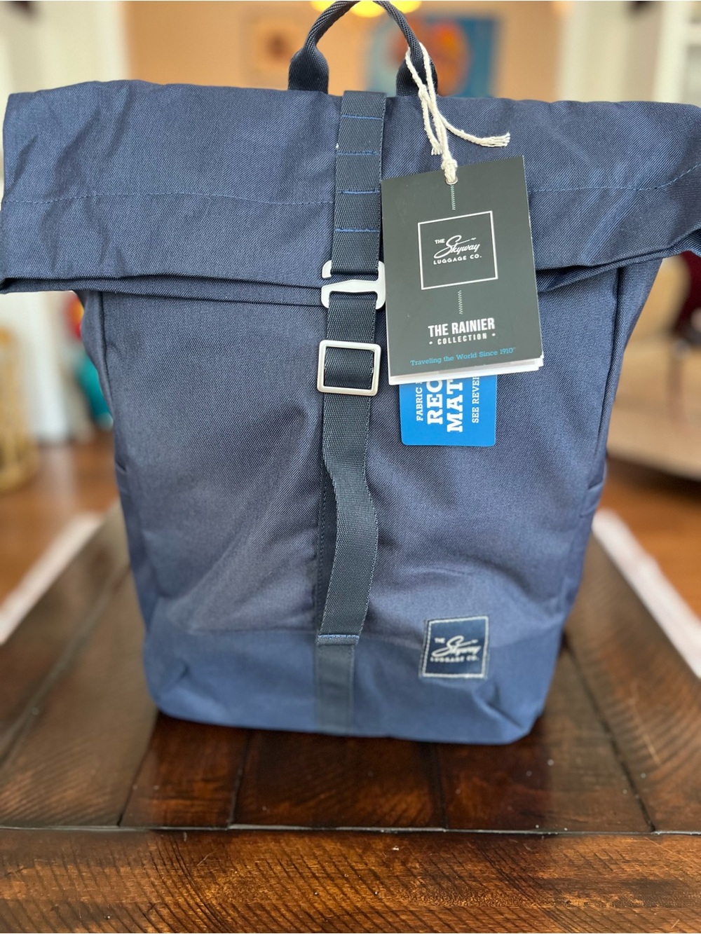 NWT Skyway Rainier Rolltop Commuter Backpack Navy 20L Laptop Travel Bag
